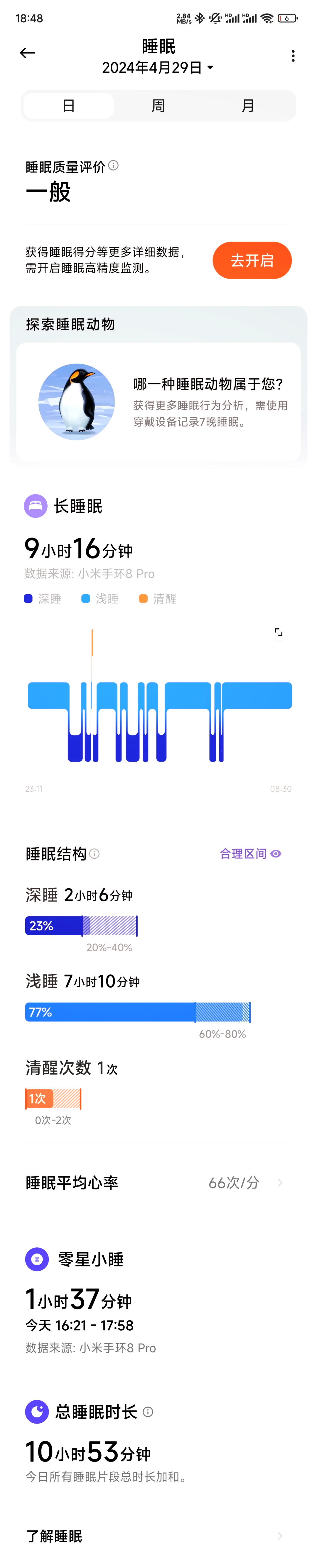 小米手环4睡眠检测(小米手环睡眠检测需要一直开着蓝牙和app吗)