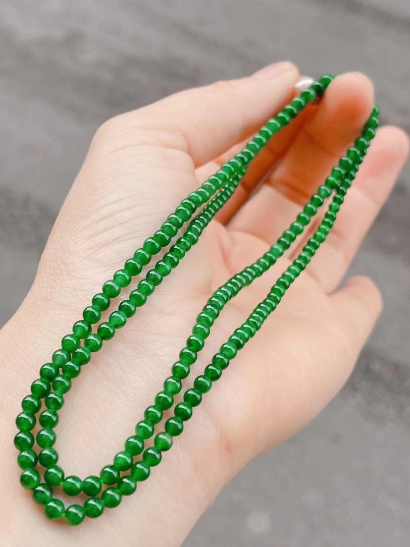 翡翠小米珠双圈(翡翠小米珠手链编法图解)