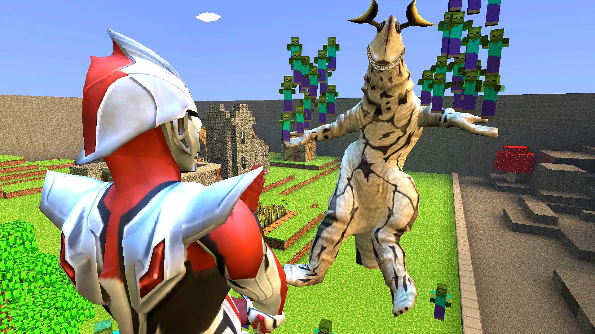 奥特曼打僵尸魔龙王(我想看奥特曼打僵尸的)