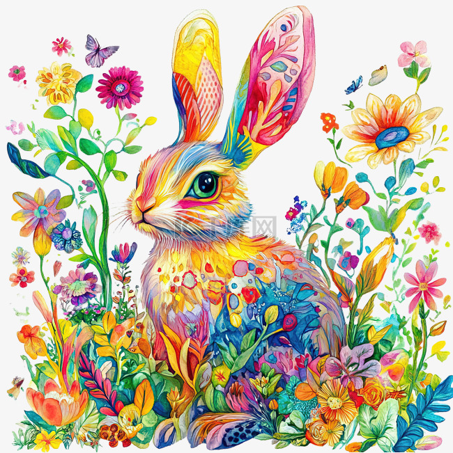 兔子彩色梦幻(兔子彩色梦幻图片)